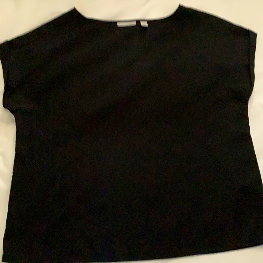 Halogen black cap sleeve blouse